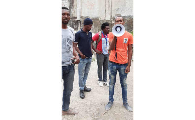 Gonaïves : des jeunes s'impliquent contre le Covid-19